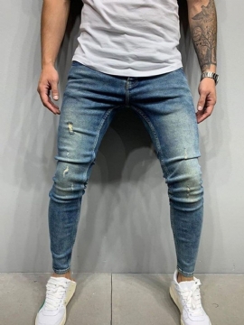 Φορεμένο Pencil Παντελόνι European Zipper Jeans