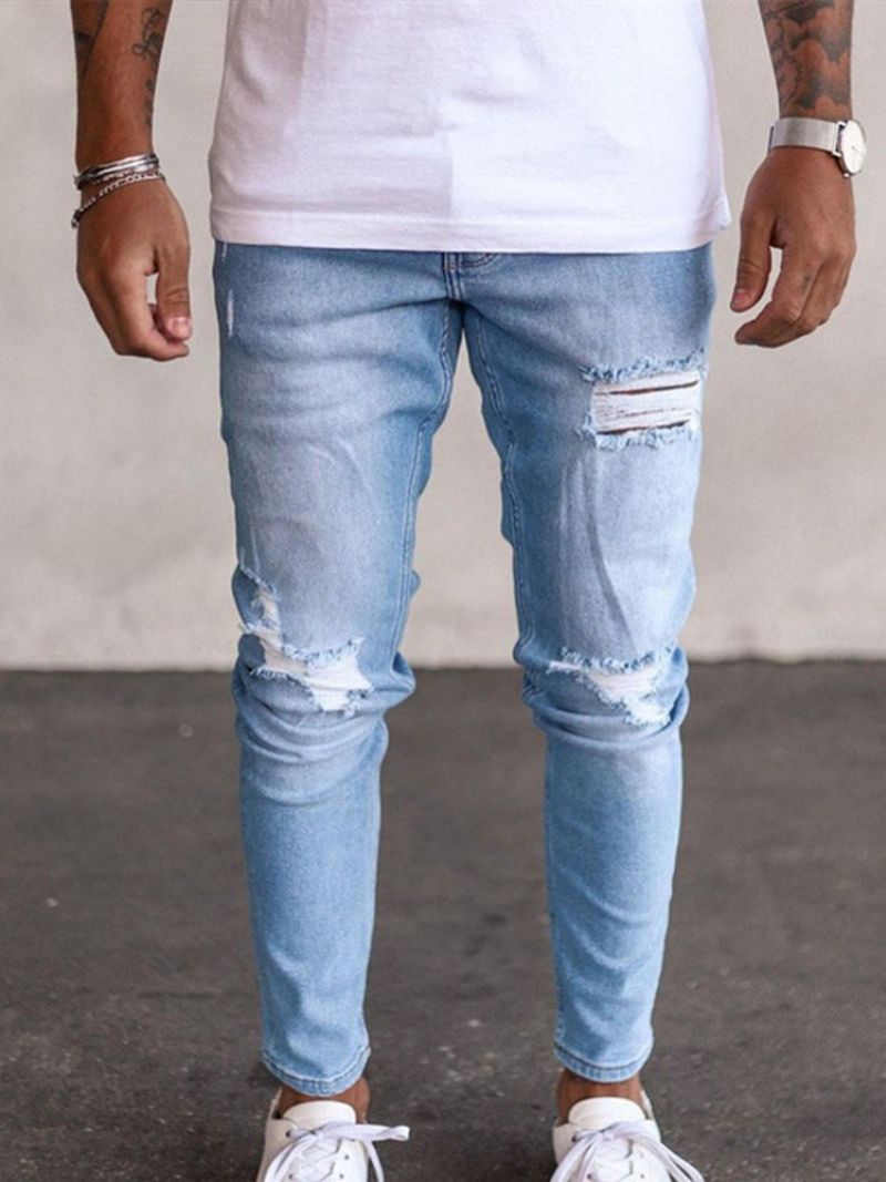 Μολύβι Παντελόνι Τρύπα Casual European Zipper Jeans