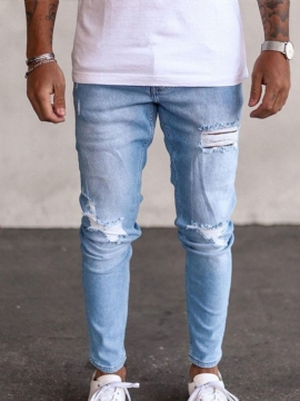 Μολύβι Παντελόνι Τρύπα Casual European Zipper Jeans