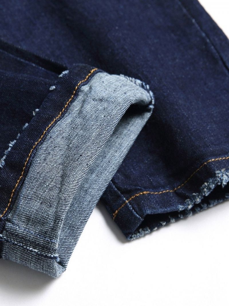 Patchwork Μπλοκ χρώματος Zipper European Jeans