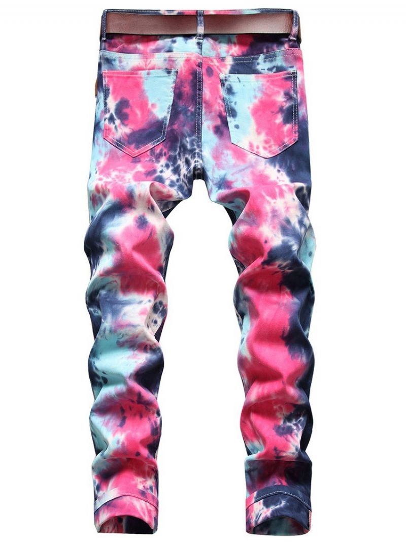 Τζιν Hip Hop Ίσιο Tie-Dye Mid Waist