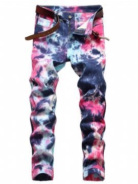 Τζιν Hip Hop Ίσιο Tie-Dye Mid Waist