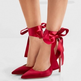 Παπούτσια Γάμου Peep Toe Ribbon