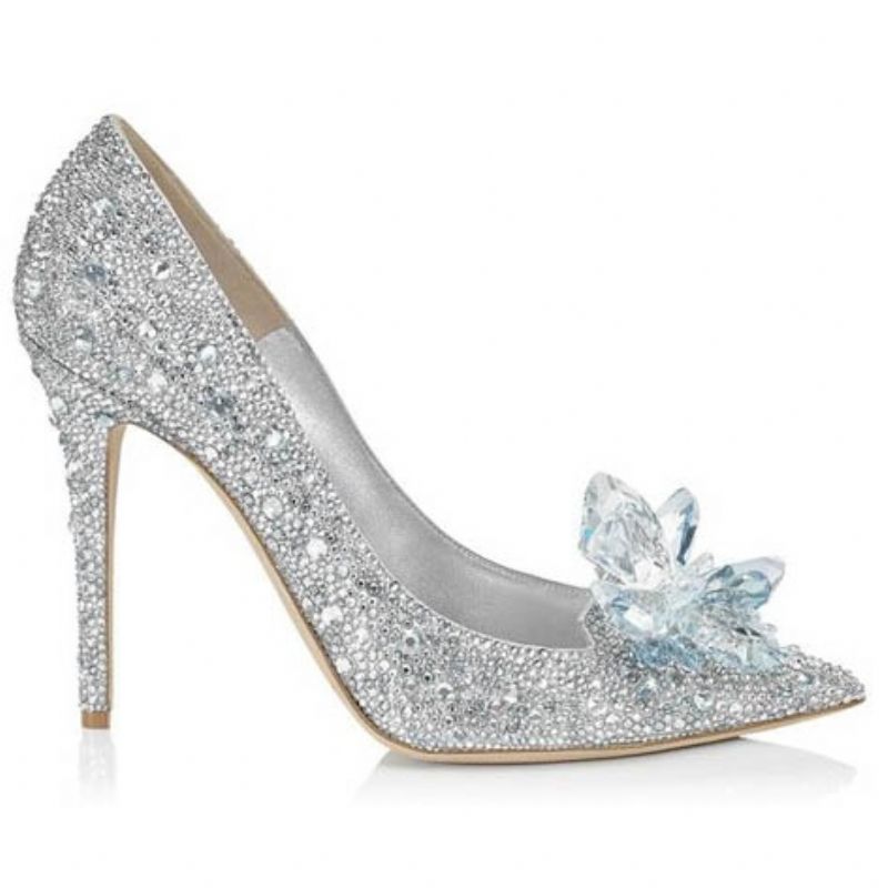 Point Toe Beads Rhinestone Stilettos Prom Παπούτσια