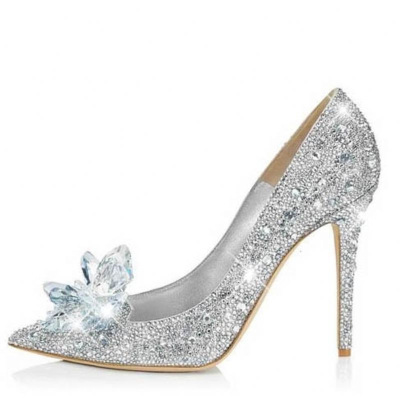 Point Toe Beads Rhinestone Stilettos Prom Παπούτσια