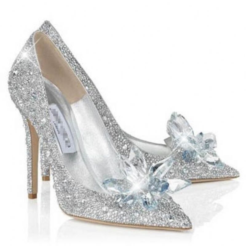 Point Toe Beads Rhinestone Stilettos Prom Παπούτσια