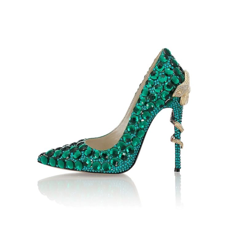 Rhinestone Slip-On Stiletto Heel Γυναικεία Παπούτσια Prom