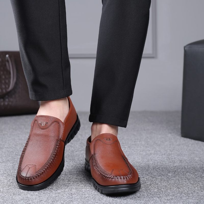 Ανδρικά Άνετα Παπούτσια Pu Slip-On Round Toe