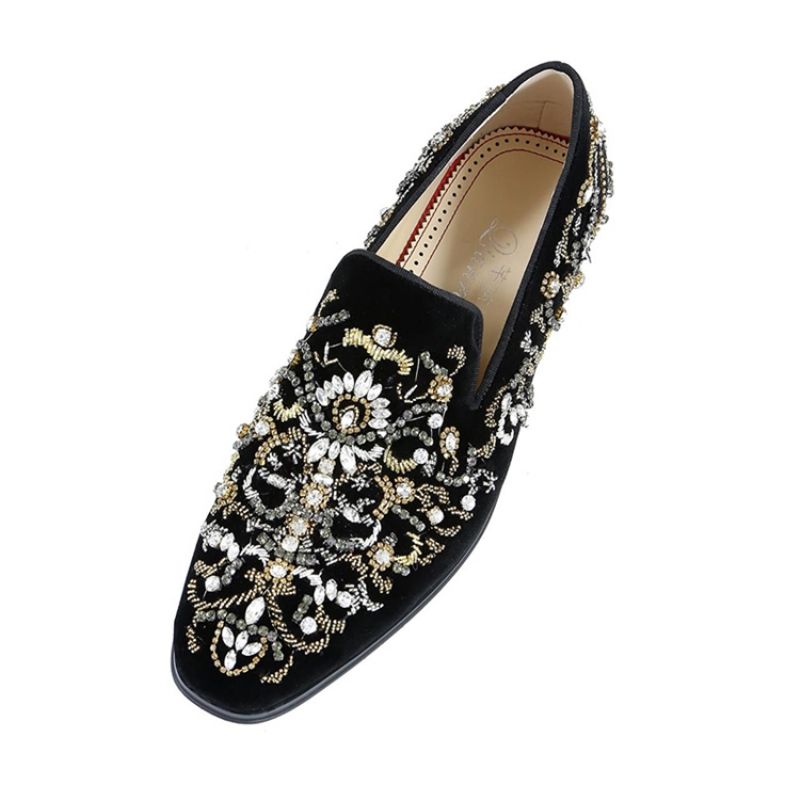 Ανδρικά Casual Παπούτσια Rhinestone Round Toe Slip-On