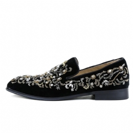 Ανδρικά Casual Παπούτσια Rhinestone Round Toe Slip-On