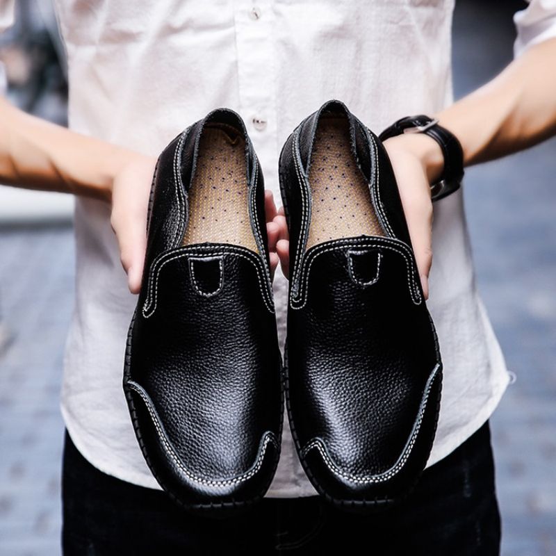 Ανδρικά Loafers Pu Slip-On Round Toe