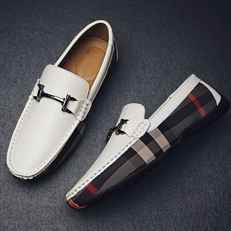 Ανδρικά Παπούτσια Καρό Slip-On Round Toe