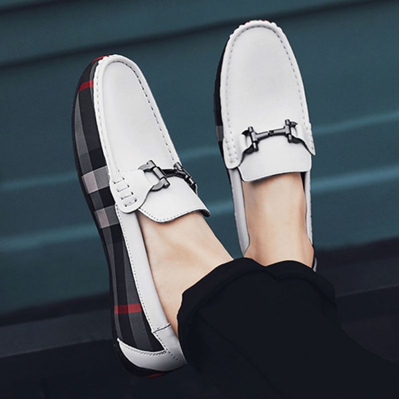 Ανδρικά Παπούτσια Καρό Slip-On Round Toe