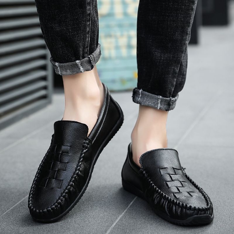 Απλό Slip-On Round Toe Slip-On Ανδρικά Casual Παπούτσια