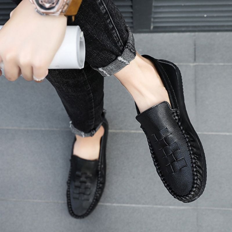 Απλό Slip-On Round Toe Slip-On Ανδρικά Casual Παπούτσια