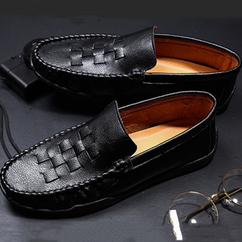 Απλό Slip-On Round Toe Slip-On Ανδρικά Casual Παπούτσια