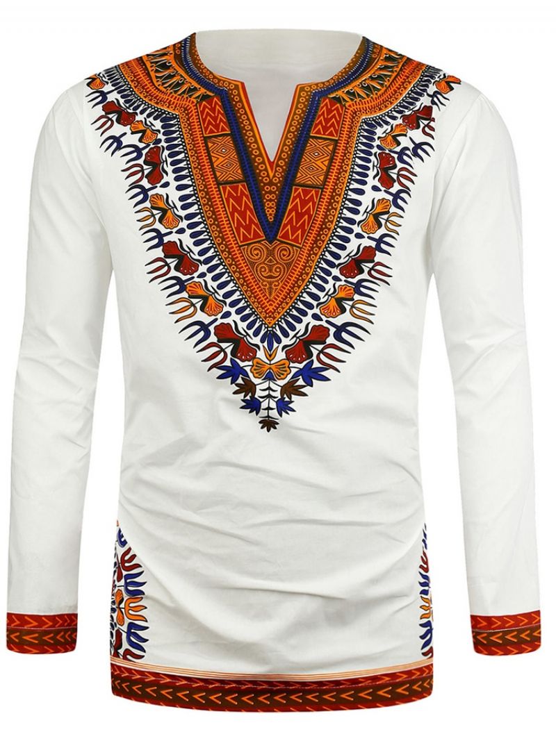 Αφρικανική Μόδα Dashiki Με V-Neck Loose Ανδρικό T-Shirt