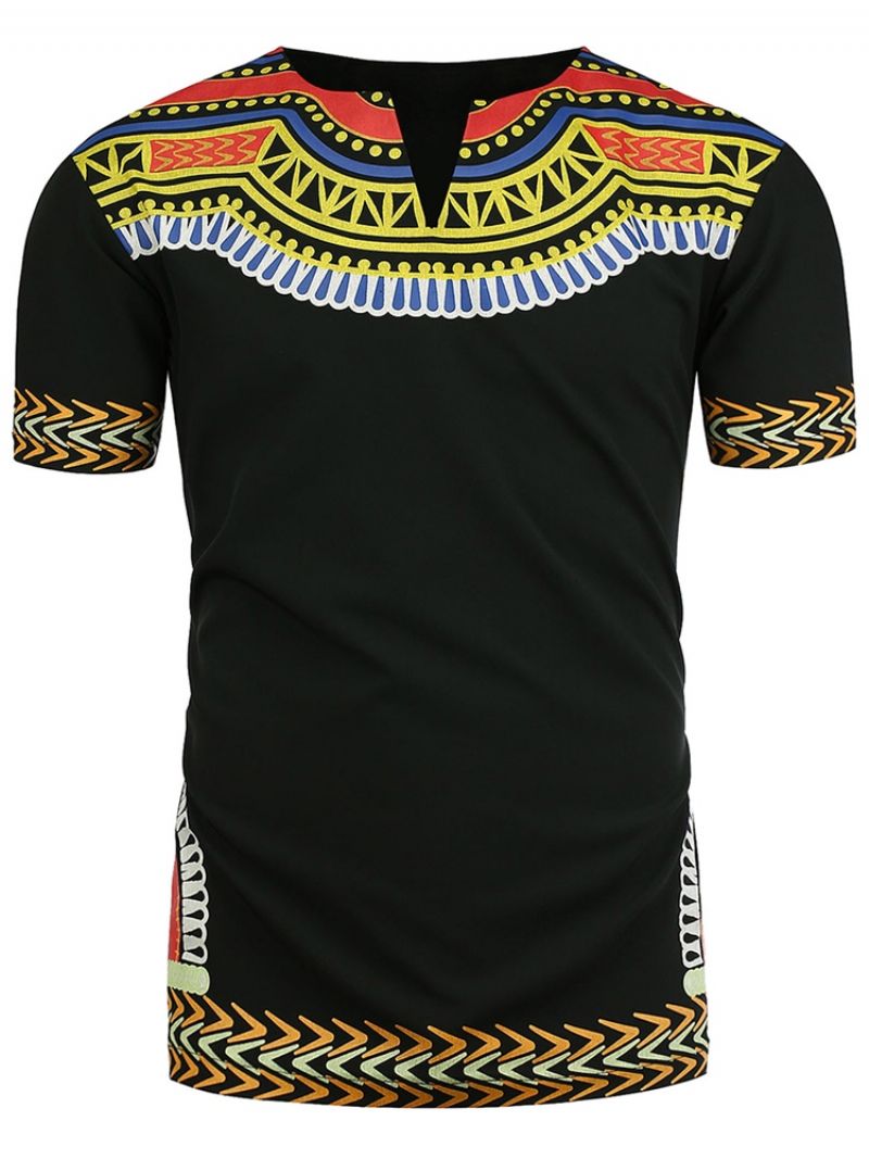 Αφρικανική Μόδα Dashiki Με V-Neck Loose Ανδρικό T-Shirt