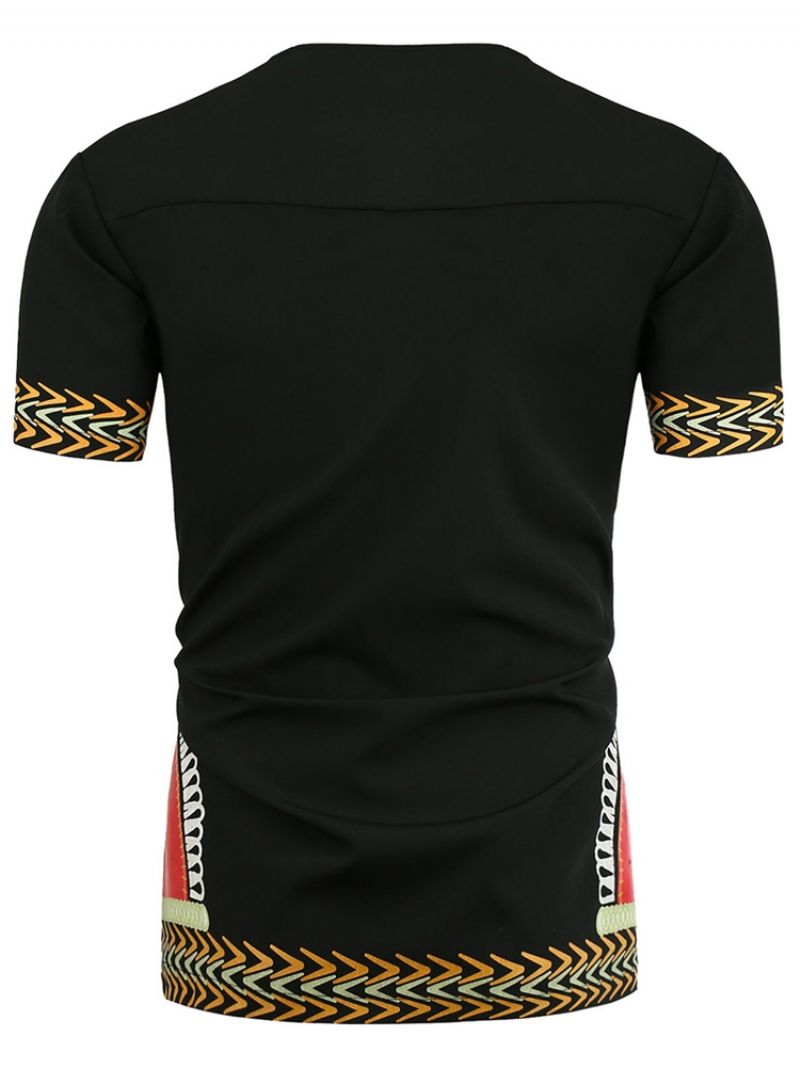 Αφρικανική Μόδα Dashiki Με V-Neck Loose Ανδρικό T-Shirt