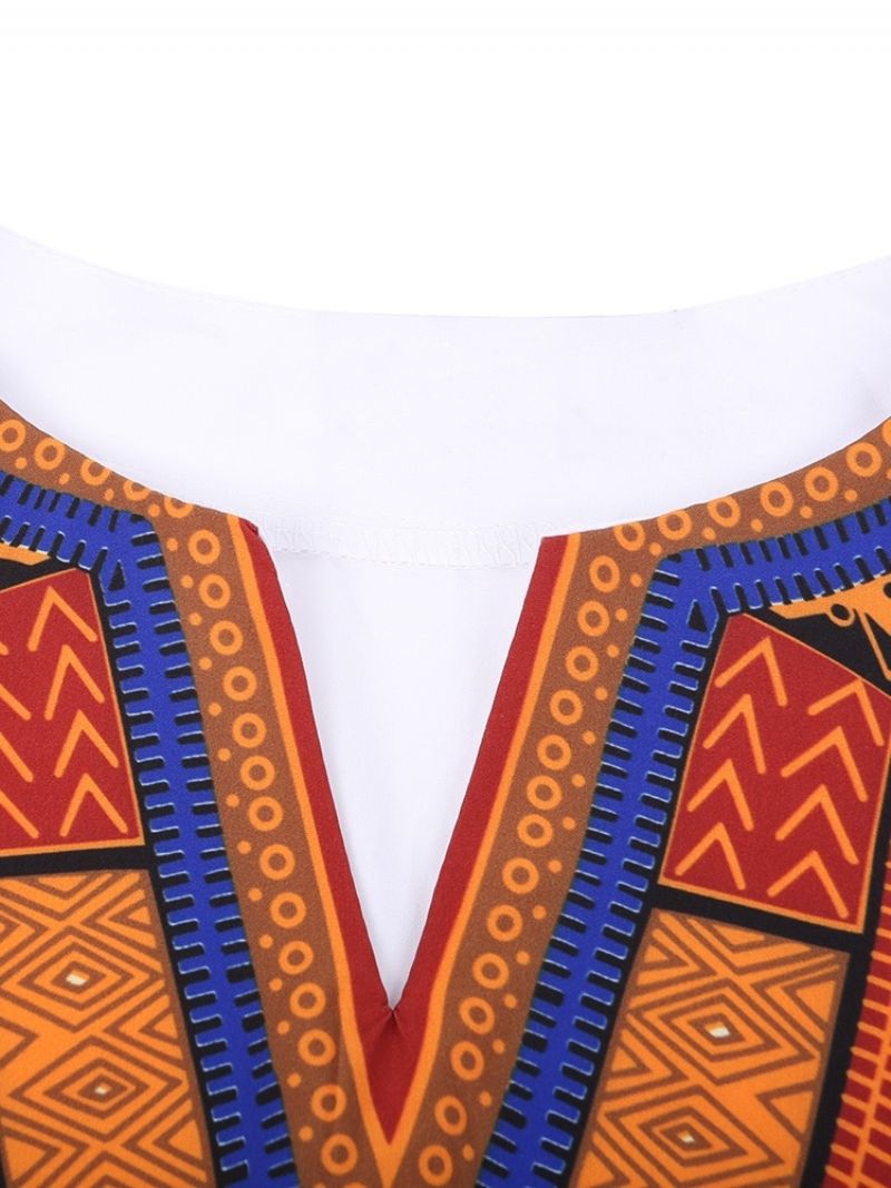 Αφρικανική Μόδα Dashiki Με V-Neck Loose Ανδρικό T-Shirt