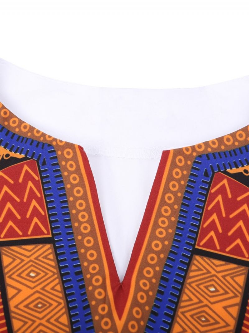 Αφρικανική Μόδα Dashiki Με V-Neck Loose Ανδρικό T-Shirt