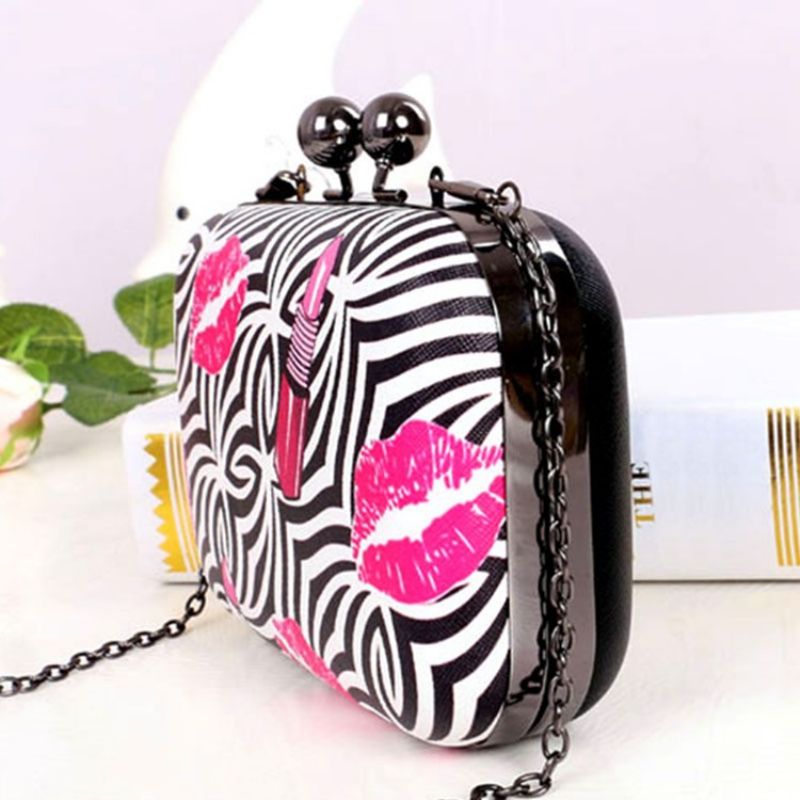 Βραδινό Clutch Διακοσμημένο Με Ρίγες Zebra