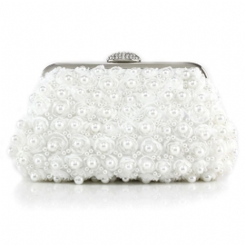 Βραδινό Clutch Διακόσμηση Με Floral Pearl