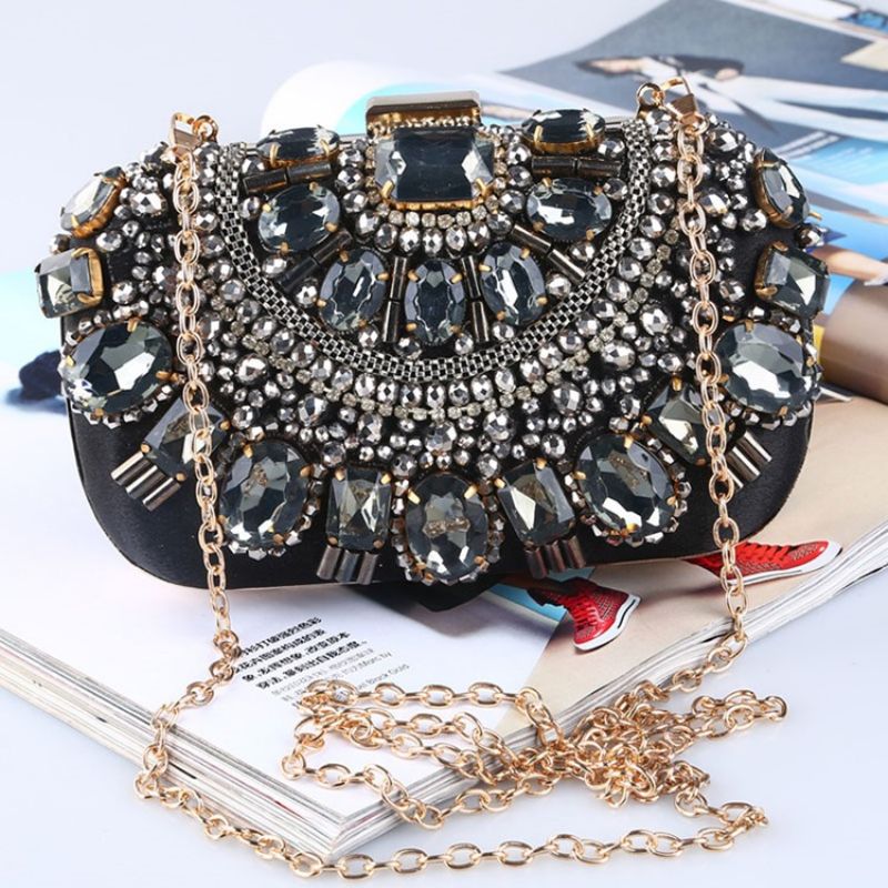 Flap Banquet Rhinestone Clutch & Βραδινές Τσάντες