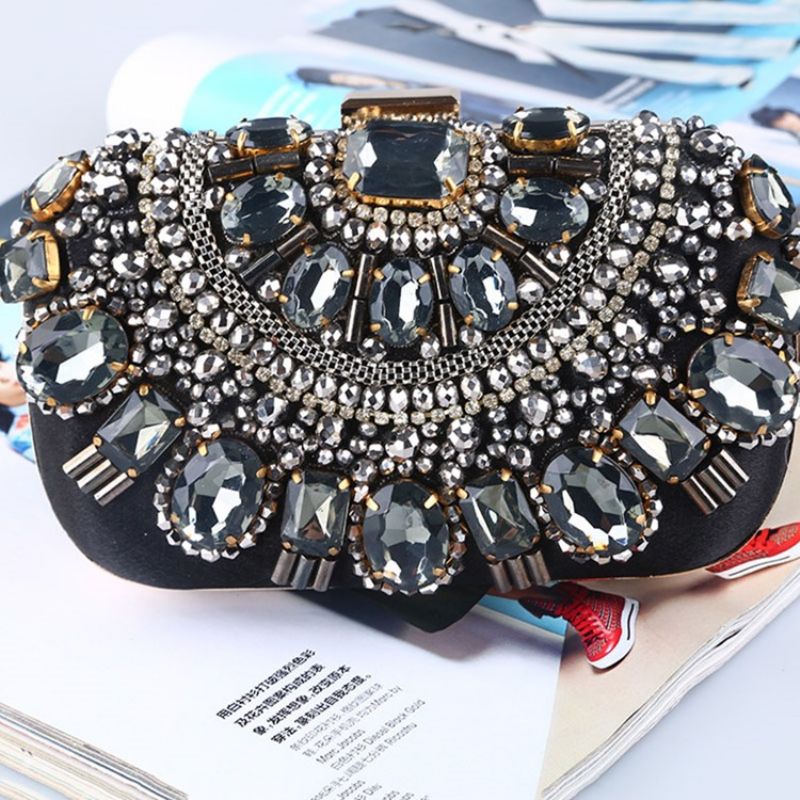 Flap Banquet Rhinestone Clutch & Βραδινές Τσάντες