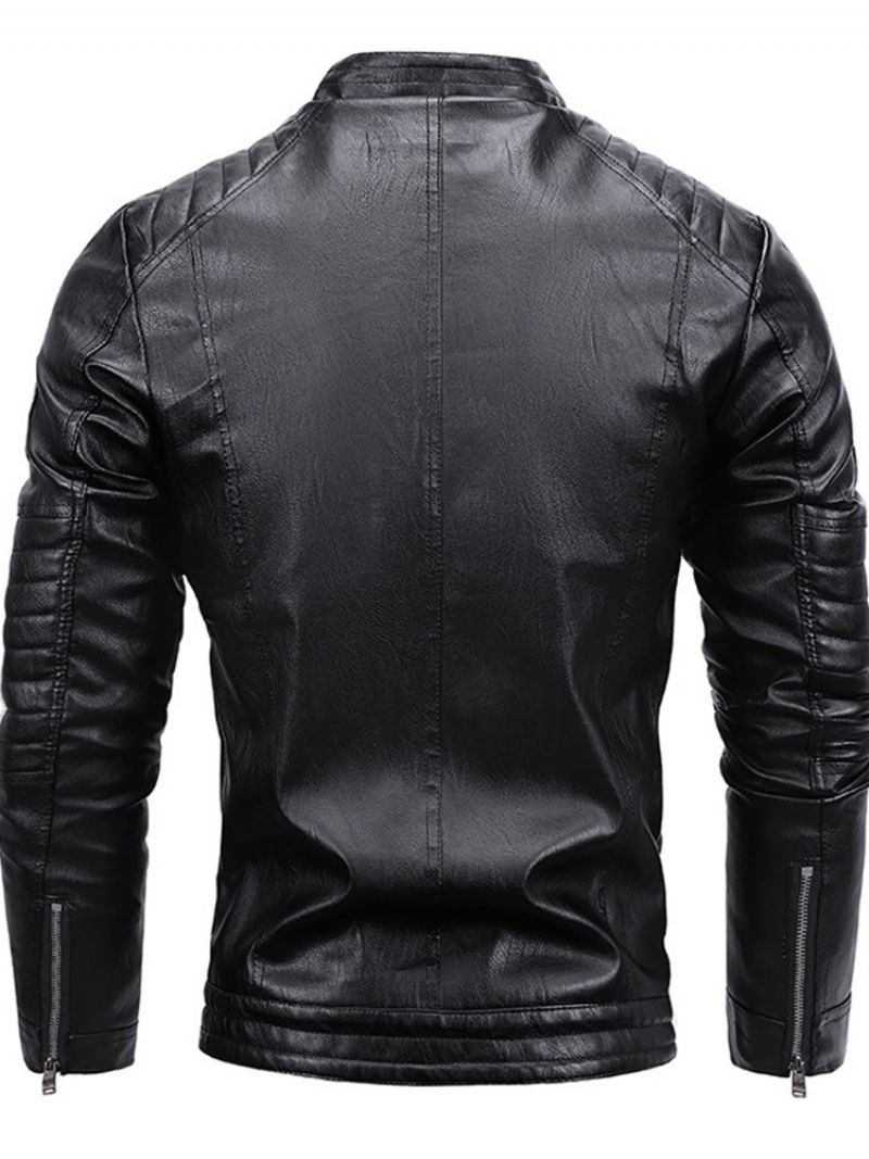 Δερμάτινο Μπουφάν Standard Slim Zipper Collar