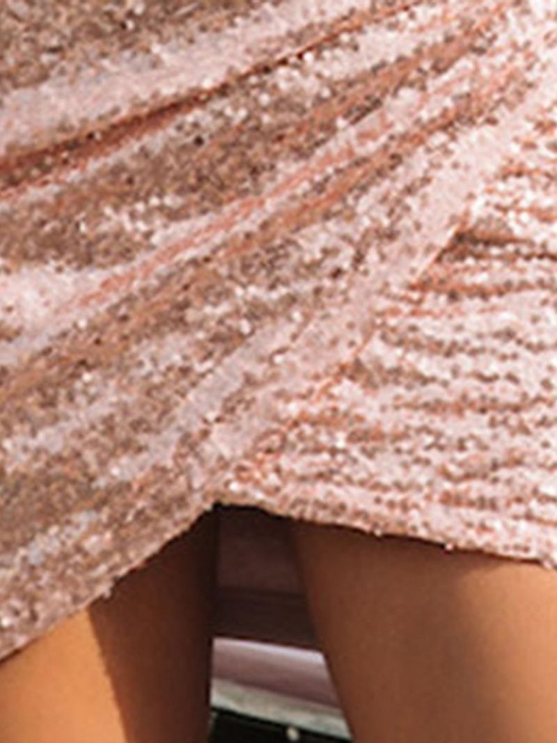 Above Knee Sequins Αμάνικο Sexy Bodycon Φόρεμα