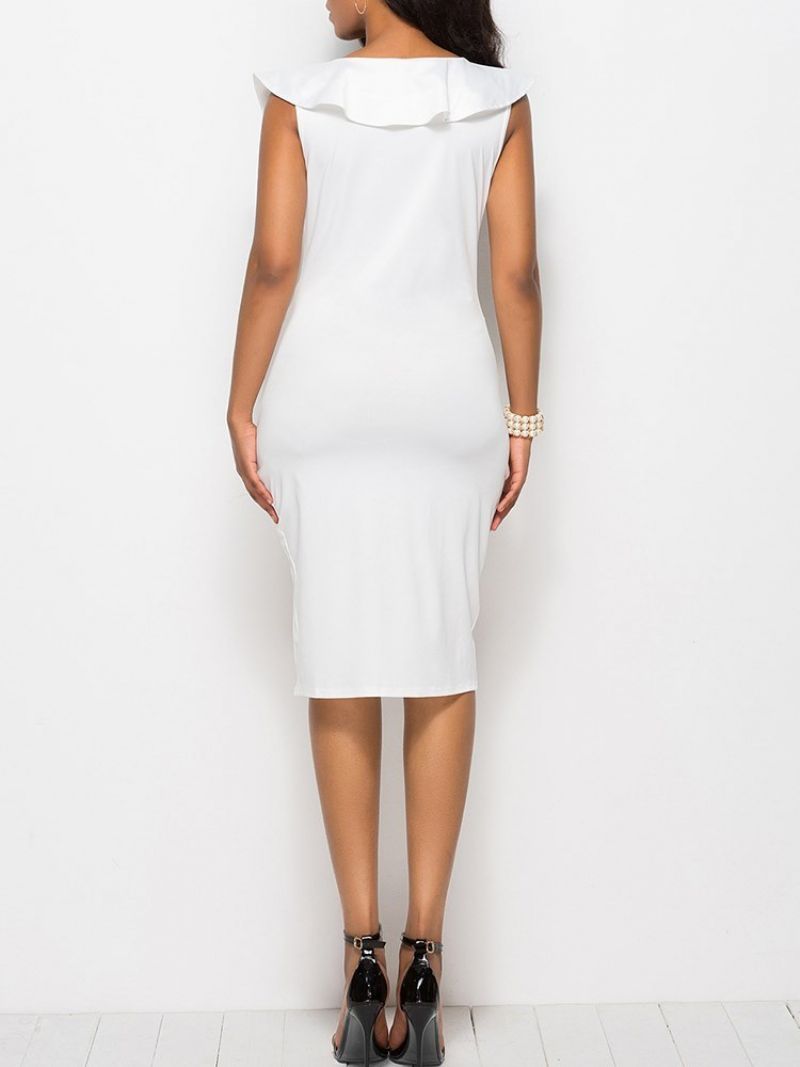 Ασύμμετρο Γυναικείο Φόρεμα Bodycon V-Neck