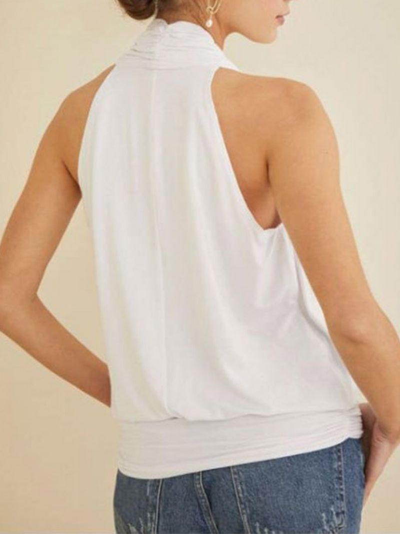 Halter Polyester Standard Slim Tank Top