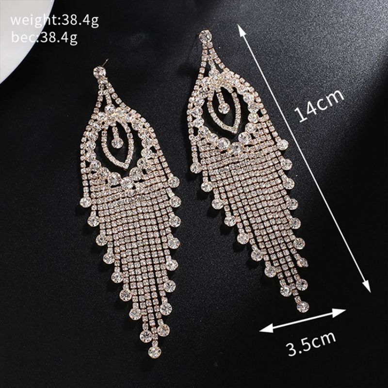 Γυναικεία Σκουλαρίκια European Rhinestone Wedding Fashion