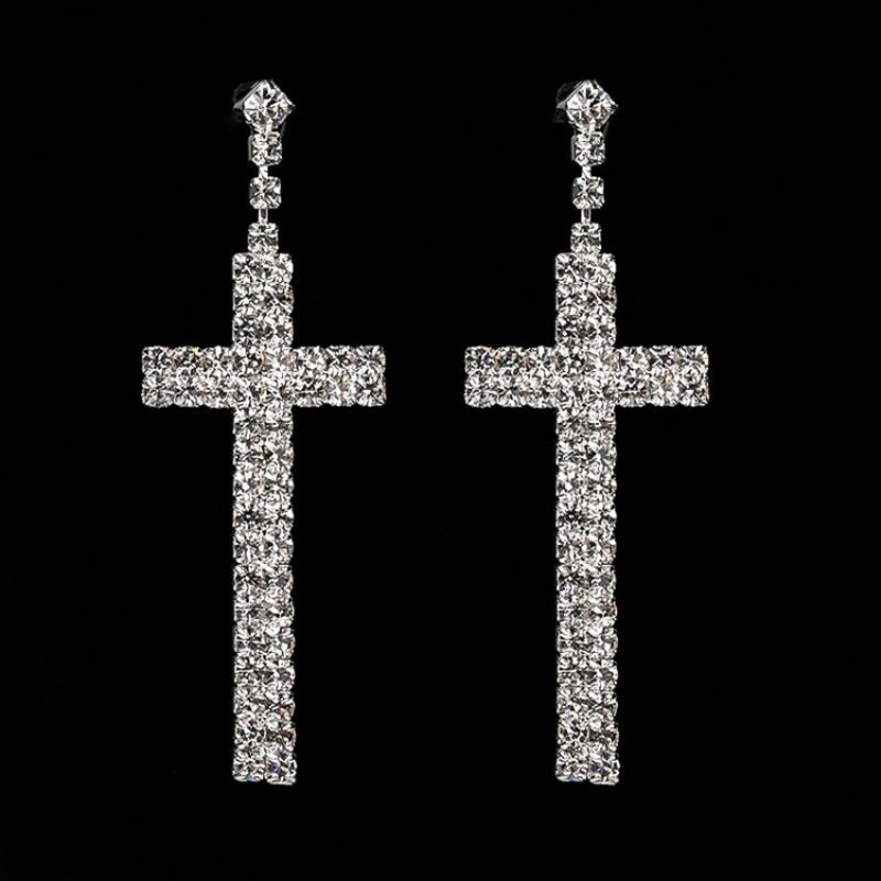 Σκουλαρίκια Ρομαντικού Πάρτι Rhinestone Diamante