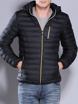 Μπουφάν Με Κουκούλα Standard Zipper Casual Zipper Πουπουλένιο μπουφάν