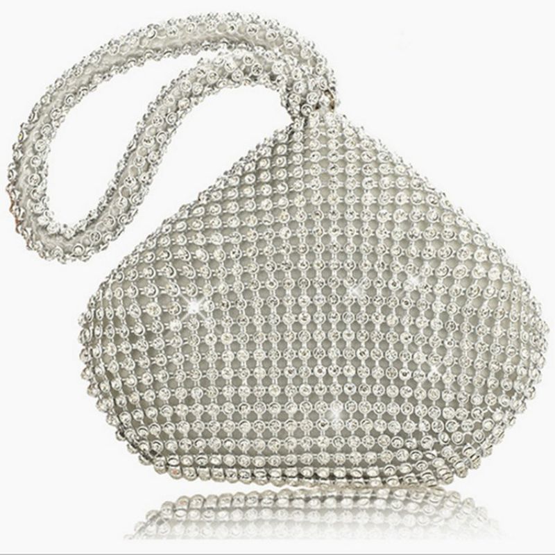 Fashion Diamond Banquet Handbags Σατέν Τσάντες Tote