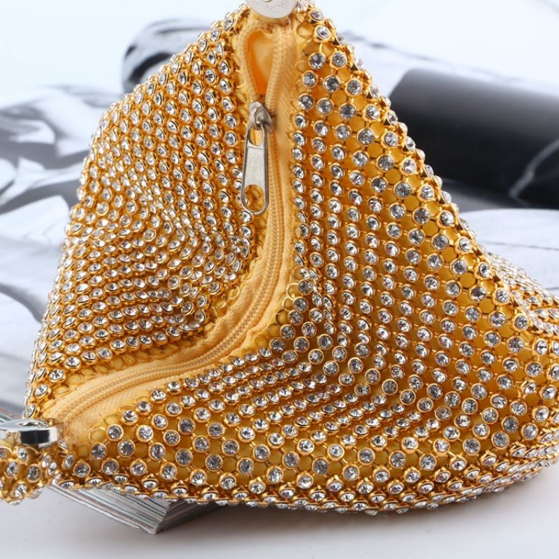 Fashion Diamond Banquet Handbags Σατέν Τσάντες Tote