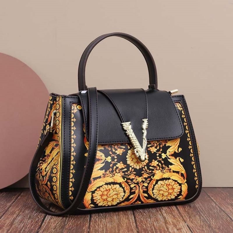 Κλωστή Pu Floral Ορθογώνιες Τσάντες Tote