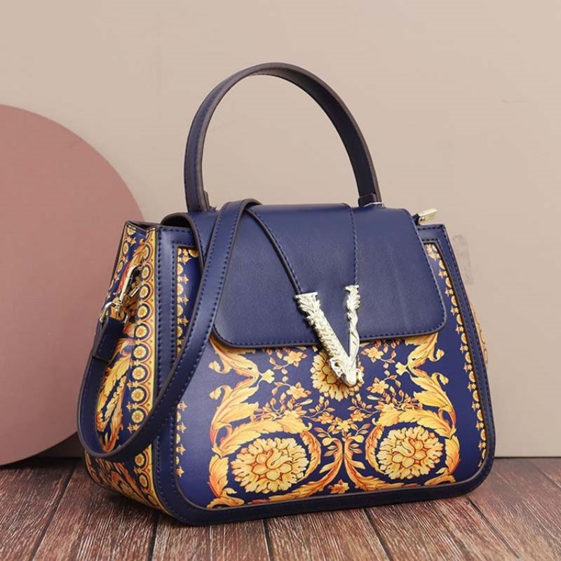 Κλωστή Pu Floral Ορθογώνιες Τσάντες Tote