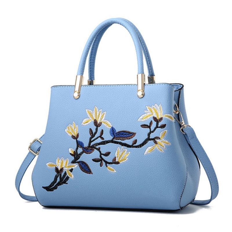 Τσάντες Pu Floral Ebroidery Tote