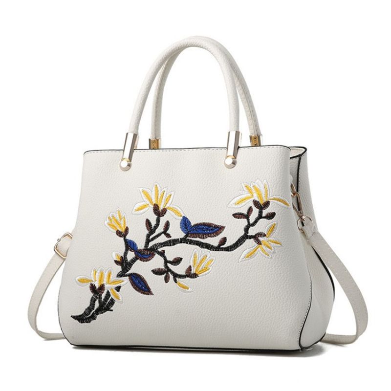 Τσάντες Pu Floral Ebroidery Tote