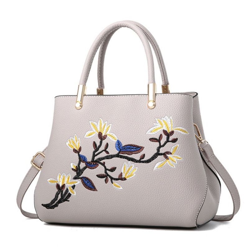 Τσάντες Pu Floral Ebroidery Tote