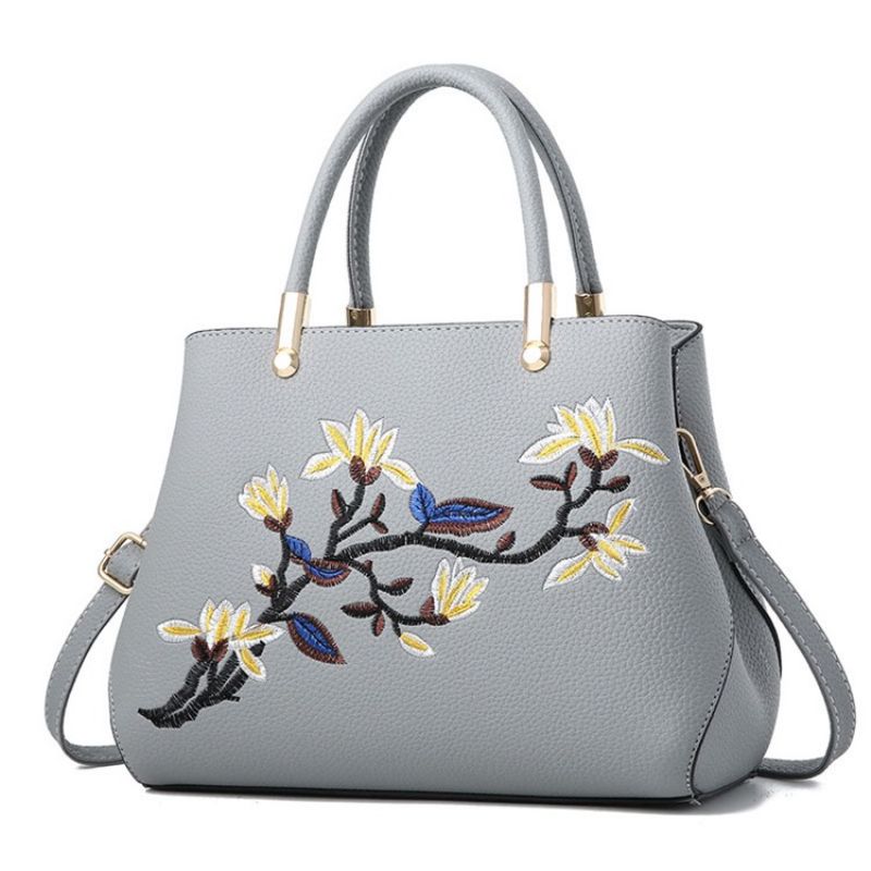 Τσάντες Pu Floral Ebroidery Tote