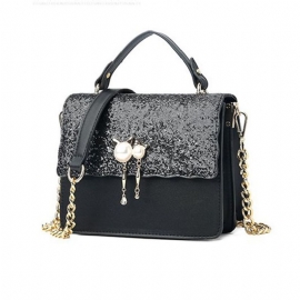 Τσάντες Pu Sequin Beads Flap Tote