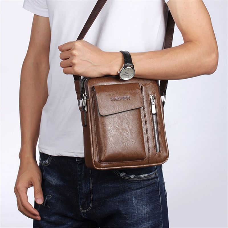 Απλές Ευρωπαϊκές Τσάντες Pu Square Crossbody