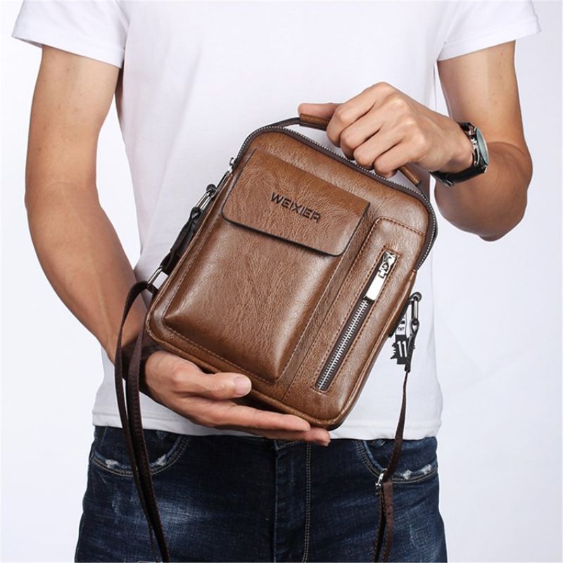 Απλές Ευρωπαϊκές Τσάντες Pu Square Crossbody