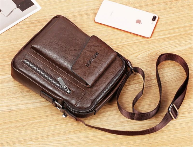 Απλές Ευρωπαϊκές Τσάντες Pu Square Crossbody