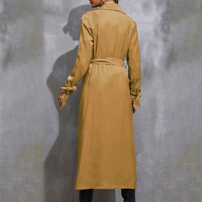 Πέτο Με Διπλό Στήθος Long Fall Western Trench Coat