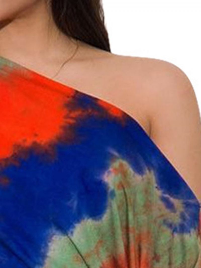 Σέξι Tie-Dye Bodycon Γυναικείο Σετ Μπλουζάκι Και Φούστα Δύο Τεμαχίων